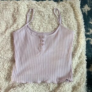 cropped lavender tank